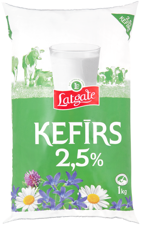 2,5% kefir in a polypack