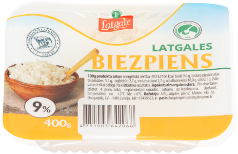 9% cottage cheese Latgale