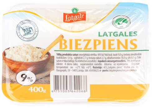 9% cottage cheese Latgale