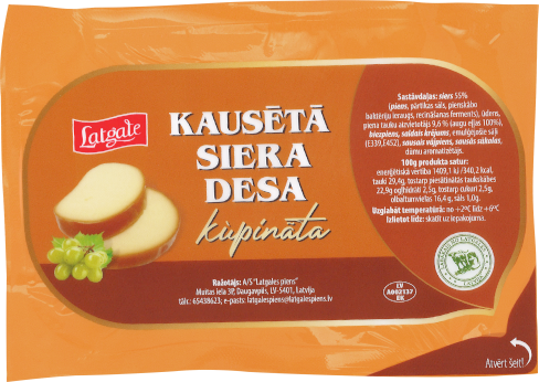 Kausētā siera desa, kūpināta